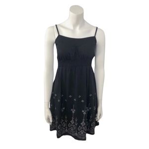 Black Spaghetti Straps Smocked Waits Dress Size S